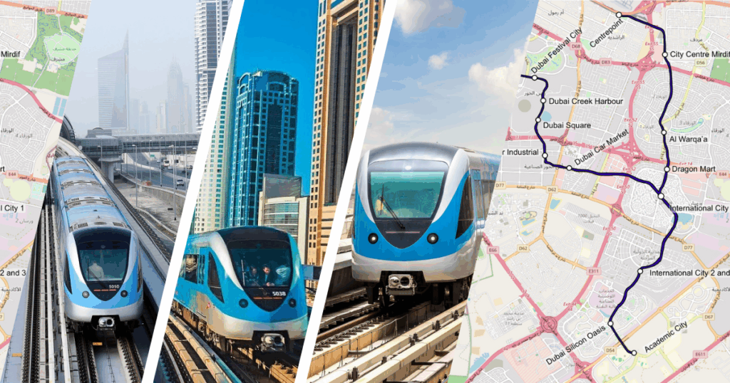 Dubai Metro Blue Line Stations